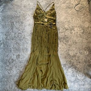 Beaded Green gown with mermaid silhouette